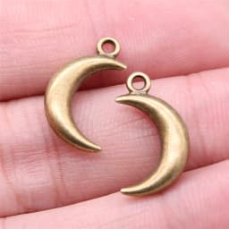 WYSIWYG 10pcs 18x10mm 6 Colors Trendy Pendant Moon Charms For Jewelry Making DIY Jewelry Findings