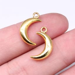 WYSIWYG 10pcs 18x10mm 6 Colors Trendy Pendant Moon Charms For Jewelry Making DIY Jewelry Findings
