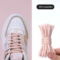 Round Shoelaces Basketball Shoes Men's And Women's Casual Sports Shoe Shoestrings Non-Slip Wear-Resistant White Black Shoe Laces