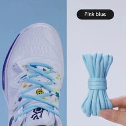 Round Shoelaces Basketball Shoes Men's And Women's Casual Sports Shoe Shoestrings Non-Slip Wear-Resistant White Black Shoe Laces