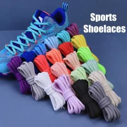 Round Shoelaces Basketball Shoes Men's And Women's Casual Sports Shoe Shoestrings Non-Slip Wear-Resistant White Black Shoe Laces
