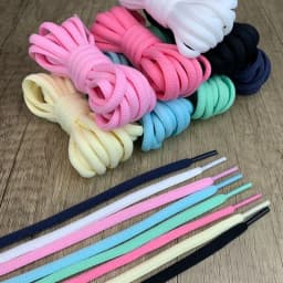 Round Shoelaces Basketball Shoes Men's And Women's Casual Sports Shoe Shoestrings Non-Slip Wear-Resistant White Black Shoe Laces