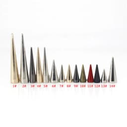 10pcs Metal Punk Spikes Cone Bullet Studs Rivets for Leather Craft Bag Garment Clothing Shoes DIY Parts Accessories