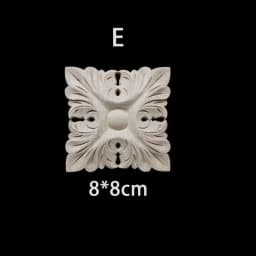 Rubber Wood Appliques for Furniture Wood Corner Onlay Home Decoration Accessories Room Decor Wood Decals Figurines Floral