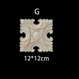 Rubber Wood Appliques for Furniture Wood Corner Onlay Home Decoration Accessories Room Decor Wood Decals Figurines Floral