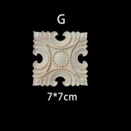 Rubber Wood Appliques for Furniture Wood Corner Onlay Home Decoration Accessories Room Decor Wood Decals Figurines Floral
