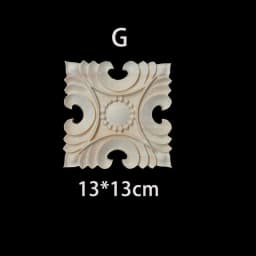 Rubber Wood Appliques for Furniture Wood Corner Onlay Home Decoration Accessories Room Decor Wood Decals Figurines Floral