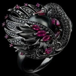 Exquisite Shiny luxury vintage white swan pearl wedding ring Engagement Rings for Women Girl Party Female Jewelry