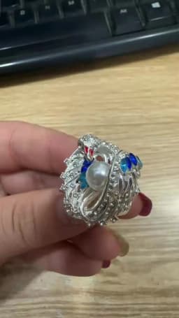 Exquisite Shiny luxury vintage white swan pearl wedding ring Engagement Rings for Women Girl Party Female Jewelry