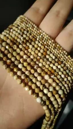 Natural Stone Faceted Picture Jasper Round Loose Spacer Beads for Diy Bracelet Necklace Jewelry Making Wholesale 2 3 4mm 15''