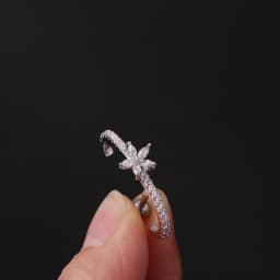 1PC 16G Korea Style CZ Flower Tragus Cartilag Lobe Earrings Barbell Ear Stud Helix Piercing Jewelry