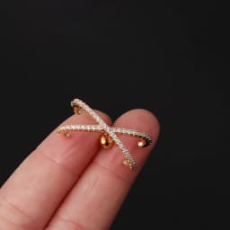 1PC 16G Korea Style CZ Flower Tragus Cartilag Lobe Earrings Barbell Ear Stud Helix Piercing Jewelry