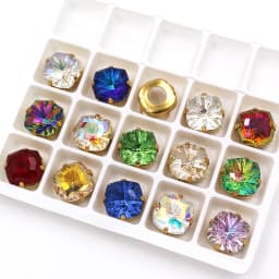 10pcs/Bag 8mm/10mm Fat Square Shape Glass Strass Crystal Sewing Claw Rhinestones Diy Clothing Accessories