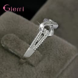 Fashion Trendy Infinity Ring 925 Sterling Silver Wedding Gift Love Forever Ring for Women Girl Cubic Zircon Fine Jewelry Gifts