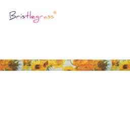 BRISTLEGRASS 2 5 10 Yard 5/8" 15mm Rainbow Rose Flower Floral Print Fold Over Elastic FOE Spandex Band Tape Hair Tie Sewing Trim