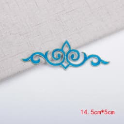 3Pcs Colorful Flower Iron on Appliques Garments Steamers Clothing Embroidery Patch Lace Fabric Sticker Patch Craft Sewing