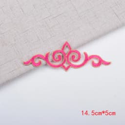 3Pcs Colorful Flower Iron on Appliques Garments Steamers Clothing Embroidery Patch Lace Fabric Sticker Patch Craft Sewing