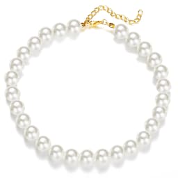 Vintage Style Simple 6MM Pearl Chain Choker Necklace For Women Wedding Love Shell Pendant Necklace Fashion Jewelry Wholesale