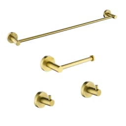 Brushed Gold Bathroom Accessories Towel Rack Toilet Brush Roll Paper Holder Towel Bar Hook Soap Dish Bathrom Hardware Wall Shelf