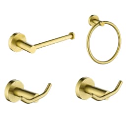 Brushed Gold Bathroom Accessories Towel Rack Toilet Brush Roll Paper Holder Towel Bar Hook Soap Dish Bathrom Hardware Wall Shelf