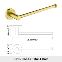 Brushed Gold Bathroom Accessories Towel Rack Toilet Brush Roll Paper Holder Towel Bar Hook Soap Dish Bathrom Hardware Wall Shelf