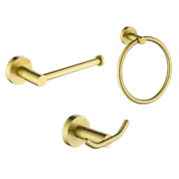 Brushed Gold Bathroom Accessories Towel Rack Toilet Brush Roll Paper Holder Towel Bar Hook Soap Dish Bathrom Hardware Wall Shelf