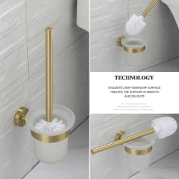 Brushed Gold Bathroom Accessories Towel Rack Toilet Brush Roll Paper Holder Towel Bar Hook Soap Dish Bathrom Hardware Wall Shelf