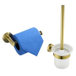 Brushed Gold Bathroom Accessories Towel Rack Toilet Brush Roll Paper Holder Towel Bar Hook Soap Dish Bathrom Hardware Wall Shelf