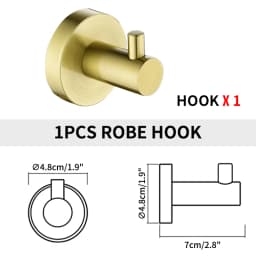 Brushed Gold Bathroom Accessories Towel Rack Toilet Brush Roll Paper Holder Towel Bar Hook Soap Dish Bathrom Hardware Wall Shelf