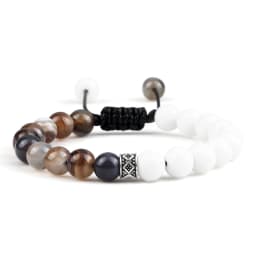 8mm Men Women Fire Agates Onyx Beads Bracelet Bangles Healing Natural Stone Chakra Prayer Charm Buddha Adjustable Jewelry Gifts