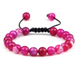 8mm Men Women Fire Agates Onyx Beads Bracelet Bangles Healing Natural Stone Chakra Prayer Charm Buddha Adjustable Jewelry Gifts
