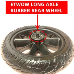 Original Etwow Rubber Rear Wheel for E-twow S2 Electric Scooter 24V Master 36VBooster Plus 48V GT