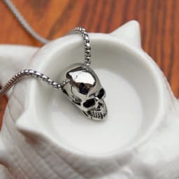 Horror Skull Head Pendant Men's Necklace New Fashion Sliding Metal Pendant Accessories Party Jewelry