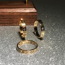 Ramos Fashion Zircon Roman Number Couple Ring Rose Gold Color Woman Gift Titanium Steel Jewelry Not Change Color Drop Shipping