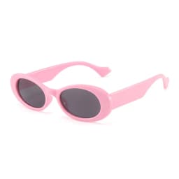 SO&EI Ins Popular Fashion Small Oval Sunglasses Women Vintage Leopard Jelly Color Eyewear Men Trending Sun Glasses Shades UV400