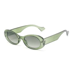 SO&EI Ins Popular Fashion Small Oval Sunglasses Women Vintage Leopard Jelly Color Eyewear Men Trending Sun Glasses Shades UV400