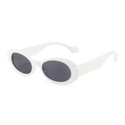 SO&EI Ins Popular Fashion Small Oval Sunglasses Women Vintage Leopard Jelly Color Eyewear Men Trending Sun Glasses Shades UV400