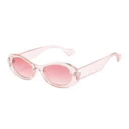 SO&EI Ins Popular Fashion Small Oval Sunglasses Women Vintage Leopard Jelly Color Eyewear Men Trending Sun Glasses Shades UV400