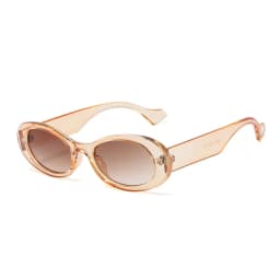SO&EI Ins Popular Fashion Small Oval Sunglasses Women Vintage Leopard Jelly Color Eyewear Men Trending Sun Glasses Shades UV400