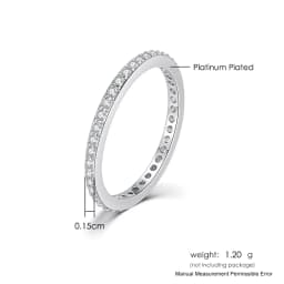 Delicate Thin Microscope Finger Dainty Rings For Women Female Promise Engagement Women's Ring Silver Color Zircon Jewelry R638