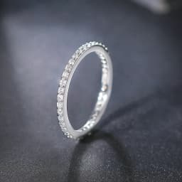 Delicate Thin Microscope Finger Dainty Rings For Women Female Promise Engagement Women's Ring Silver Color Zircon Jewelry R638