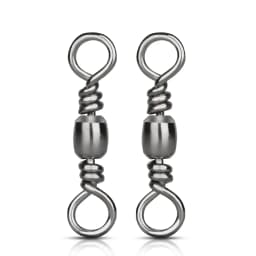 DNDYUJU 10/30pcs Carbon Steel Fishing Swivels Solid Barrel Swivel Fishing Line Hooks Connector for Sea Fishing Lure Connector