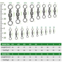 DNDYUJU 10/30pcs Carbon Steel Fishing Swivels Solid Barrel Swivel Fishing Line Hooks Connector for Sea Fishing Lure Connector
