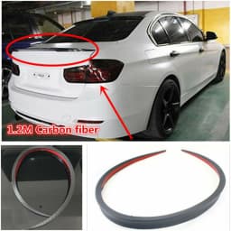 Universal 1.2M 1.5M Soft Car Rear Roof Trunk Spoiler Rear Wing Lip Trim Sticker Car Spoiler