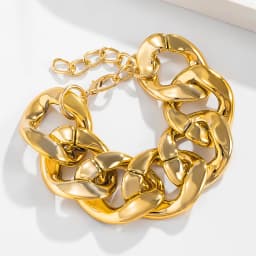 Retro Simple Hip Hop Thick Link Chain Bracelet Women's CCB Material Exaggerated Cool Twist Thicks Bracelets Glamour Girl Jewelry