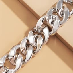 Retro Simple Hip Hop Thick Link Chain Bracelet Women's CCB Material Exaggerated Cool Twist Thicks Bracelets Glamour Girl Jewelry
