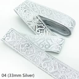 7 Yards Gold Silver Vintage Ethnic Embroidery Lace Ribbon Boho Trim DIY Clothes Bag Accessories Embroidered Fabric