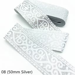 7 Yards Gold Silver Vintage Ethnic Embroidery Lace Ribbon Boho Trim DIY Clothes Bag Accessories Embroidered Fabric
