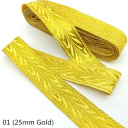 7 Yards Gold Silver Vintage Ethnic Embroidery Lace Ribbon Boho Trim DIY Clothes Bag Accessories Embroidered Fabric