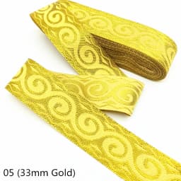 7 Yards Gold Silver Vintage Ethnic Embroidery Lace Ribbon Boho Trim DIY Clothes Bag Accessories Embroidered Fabric
